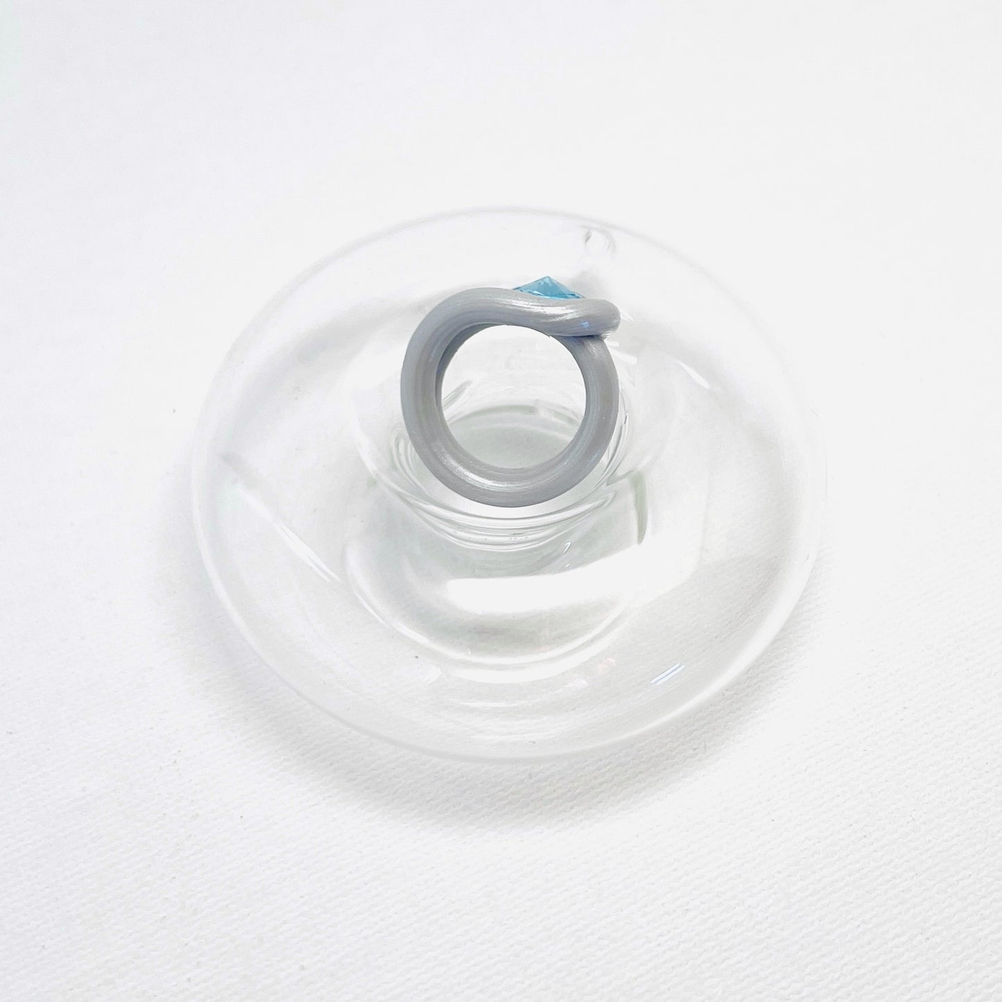 Twisted Aquamarine Crystal Ring