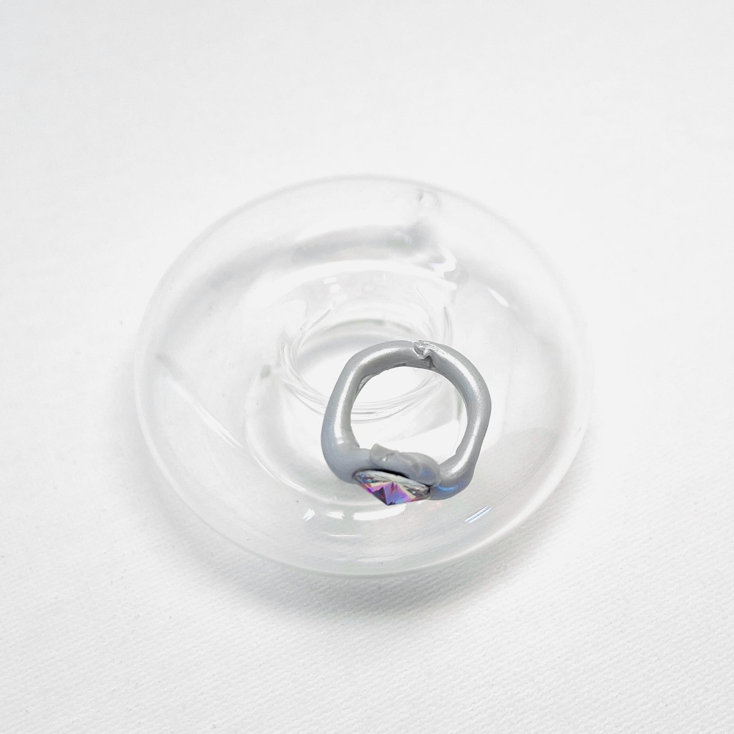 Aurora Green Purple Two-Faced Crystal Ring