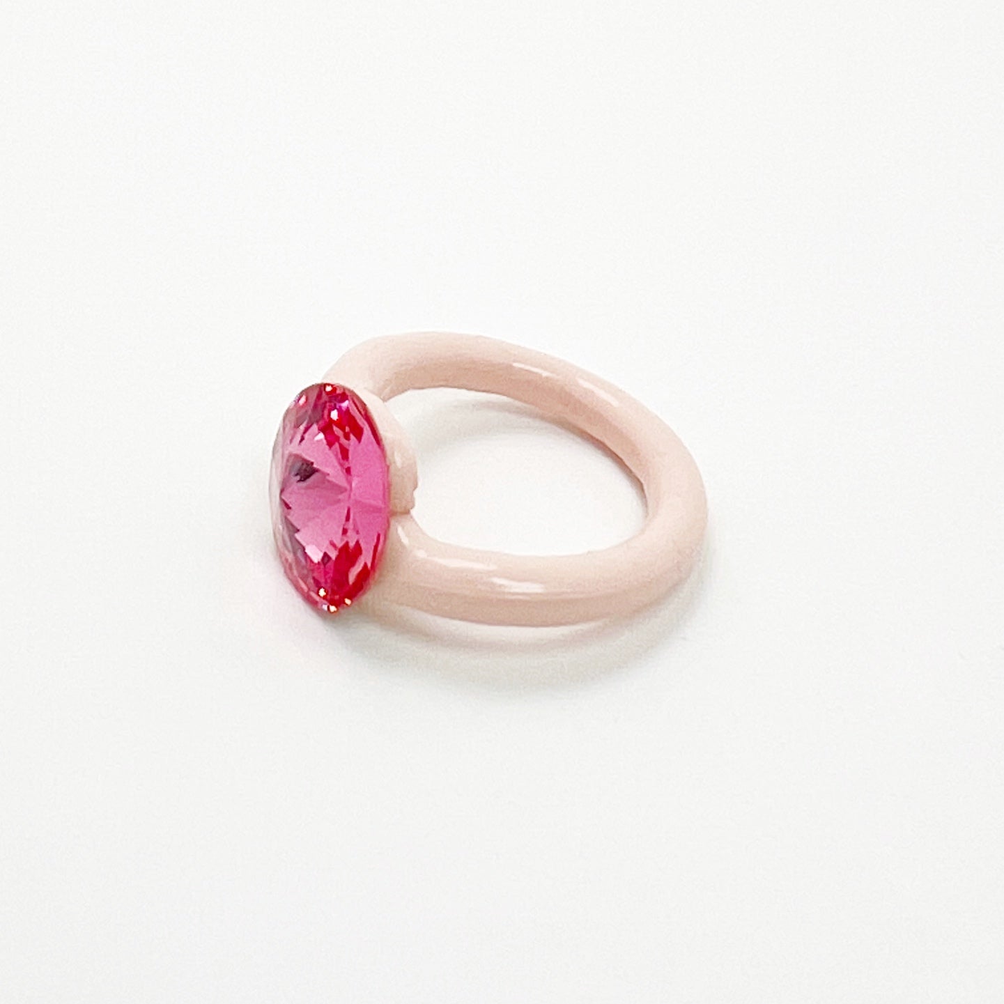 OG Crystal Ring in Rosé Pink