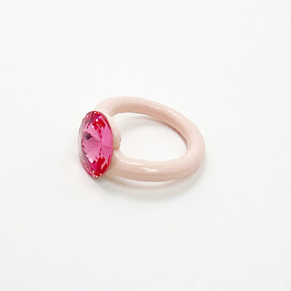 OG Crystal Ring in Rosé Pink