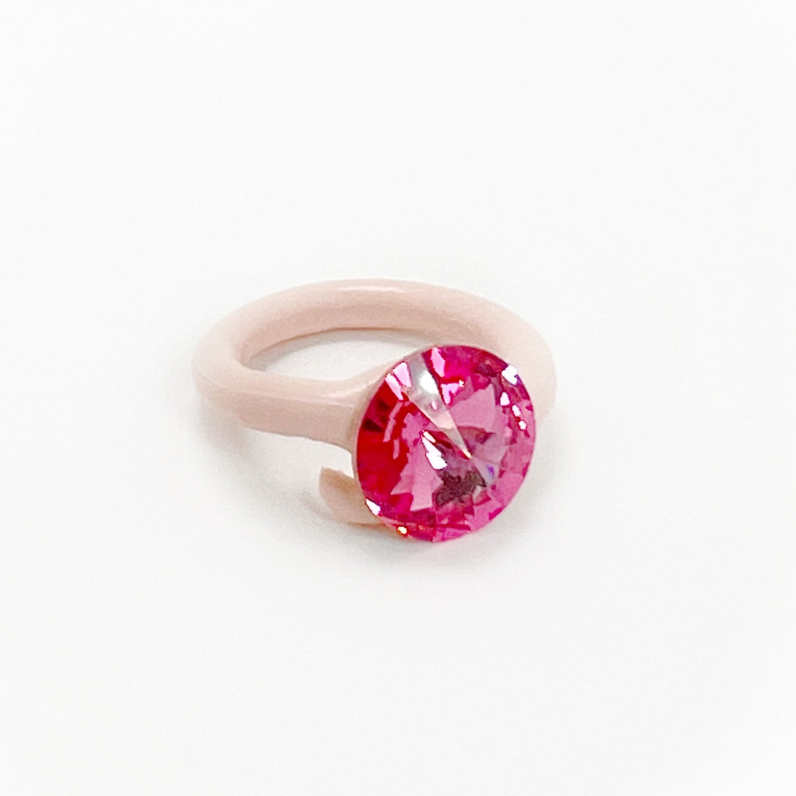 OG Crystal Ring in Rosé Pink