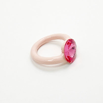 OG Crystal Ring in Rosé Pink