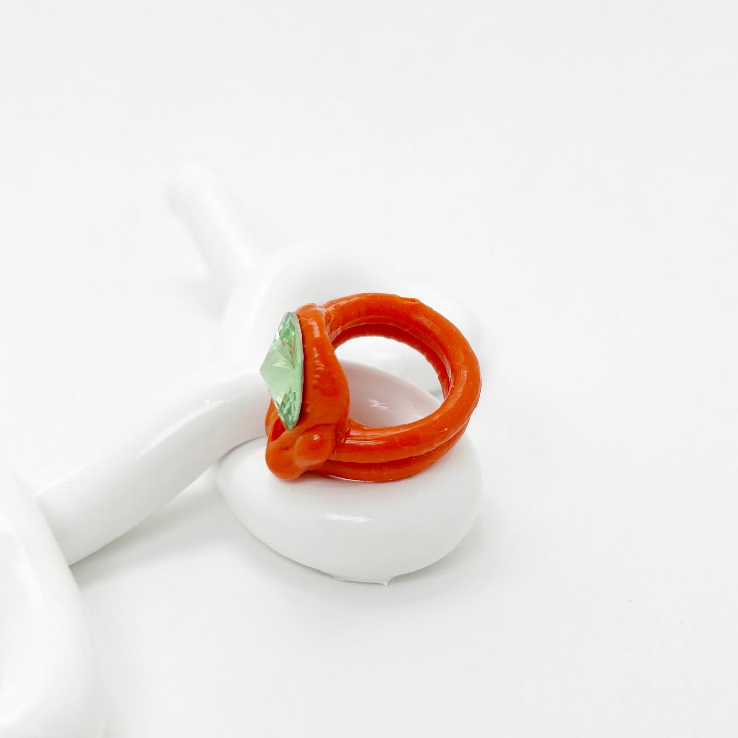 Emerald Ring in Flame Orange