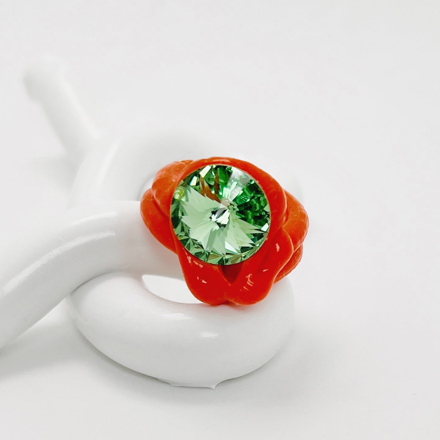 Emerald Ring in Flame Orange