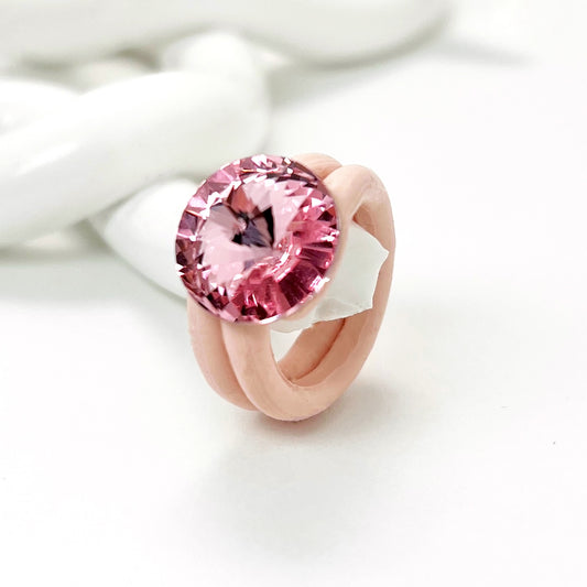 OG Matchy Crystal Ring in Rosé Pink