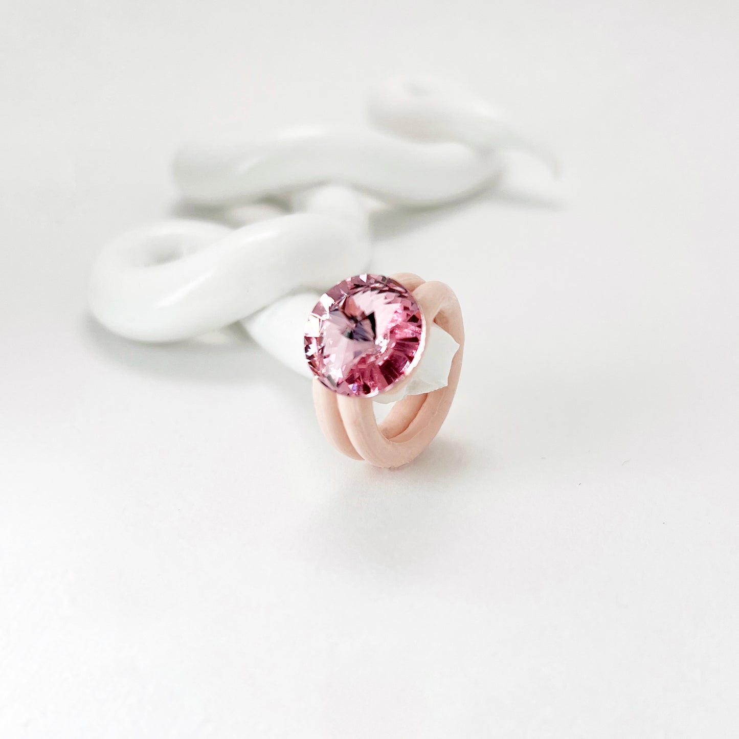 OG Matchy Crystal Ring in Rosé Pink