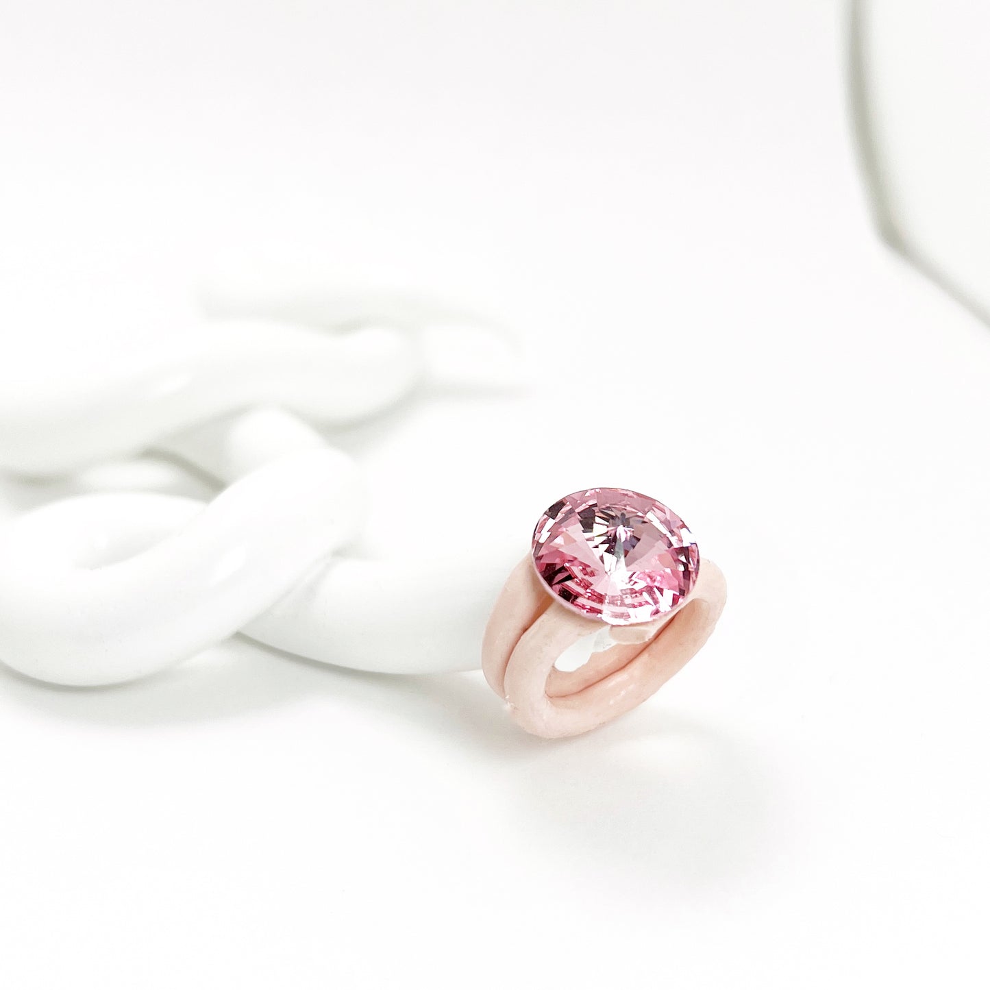 OG Matchy Crystal Ring in Rosé Pink