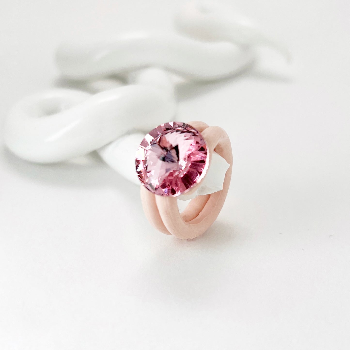 OG Matchy Crystal Ring in Rosé Pink