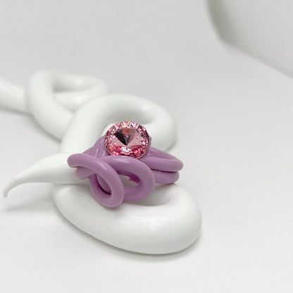 Octopus Ring in Lilac