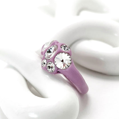 Multi Crystal Ring in Lilac